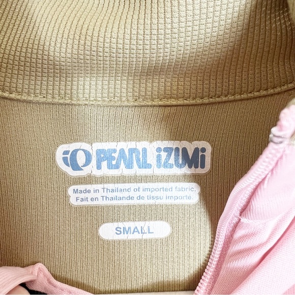 Pearl Izumi 1/4 Zip Long Sleeve Top Pink & Tan Size Small - Picture 7 of 10